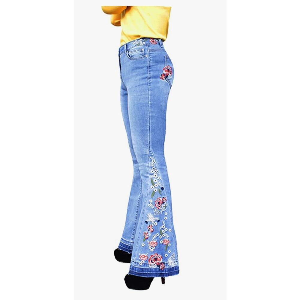 Y2K THcreasa women size 26 stretchy‎ Bell Bottom Jeans for Women High Waisted